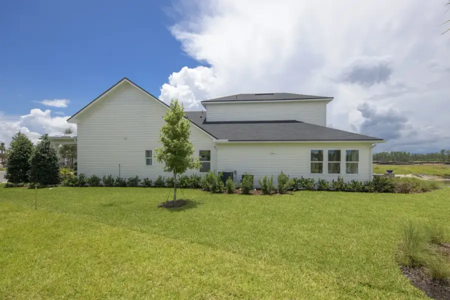 Representative exterior photo of a completed home built from the Ortega by Riverside Homes in Sagebrush at EverRange, Jacksonville, FL (Image 35).