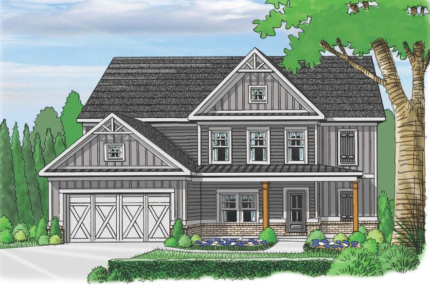 Representative rendering of the exterior for the The Hayden by Reliant Homes (Image 3).
