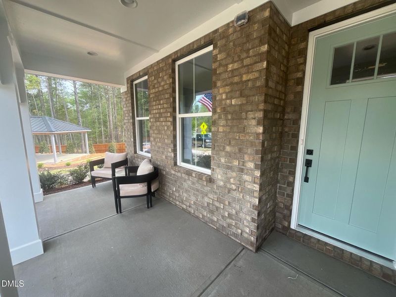 Exterior details and patio area of a home in Sage on North Main, Wake Forest (Image 4).