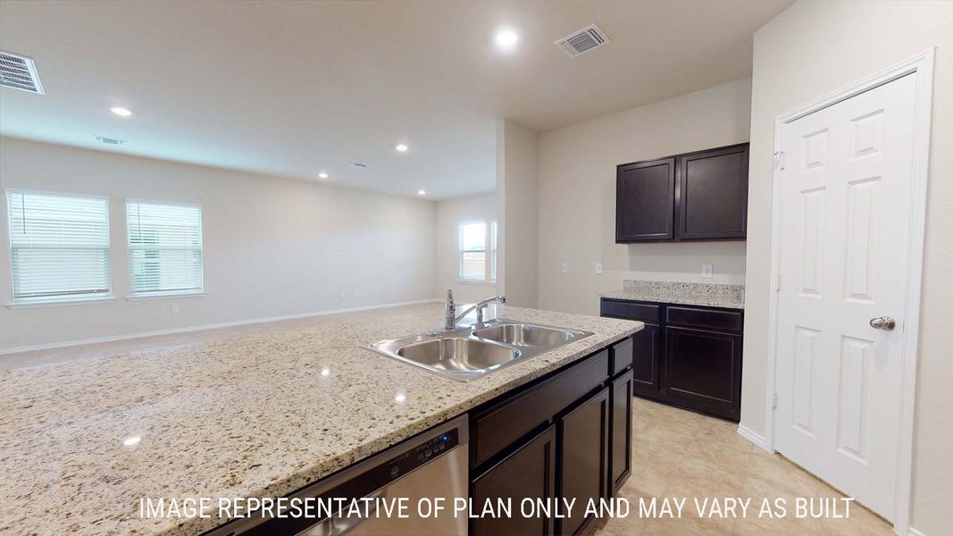 Representative furnished interior of a home built from the Perry by D.R. Horton in Park Meadows, Lorena (Image 7).