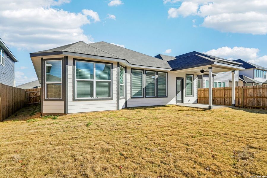 Exterior details and patio area of a home in Estancia Ranch - Classic Series, San Antonio (Image 4).