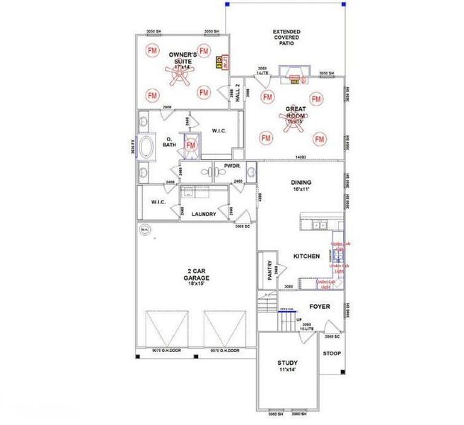 2D floor plan layout of this home in Ivey Farms - The Vintage Collection, Farragut, TN (Image 2).