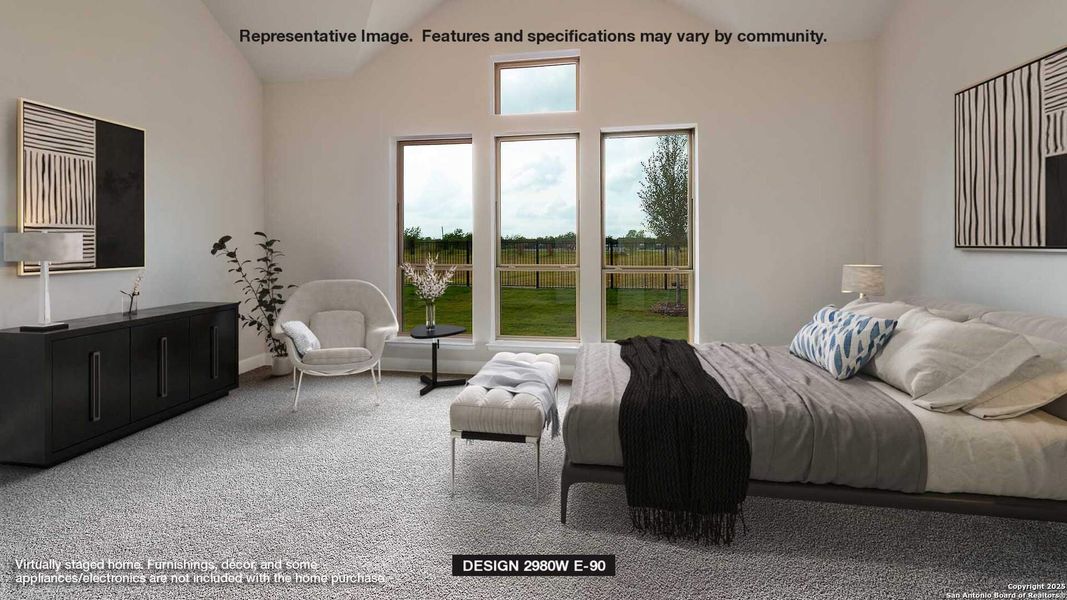 Furnished interior view inside a new home in Kallison Ranch 60', San Antonio (Image 12).