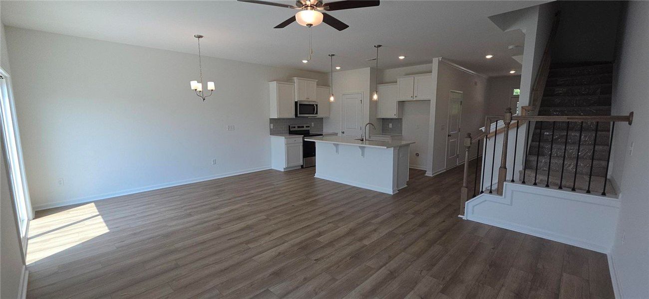 Spacious, unfurnished interior of a new home in Meece Townhomes, Easley (Image 12). Spacious, unfurnished interior of a new home in Meece Townhomes, Easley (Image 12).