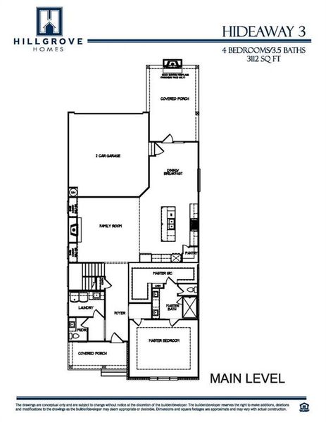 2D floor plan layout of this home in , Flowery Branch, GA (Image 6).