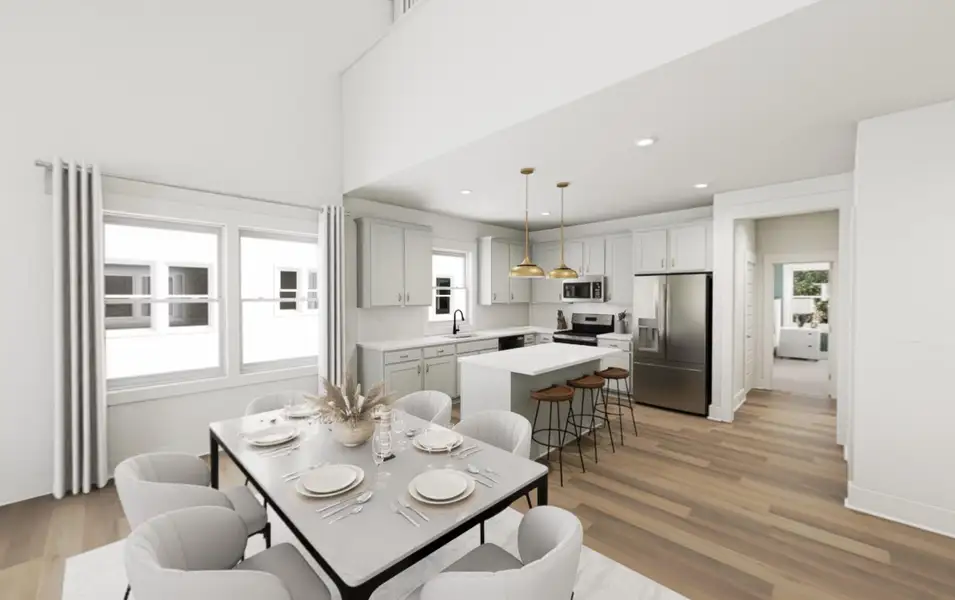 Representative furnished interior of a home built from the Red Rocks by Garman Homes in Allen Park, Raleigh (Image 8).