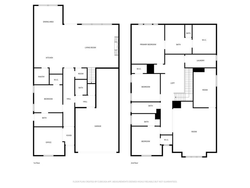 First and second story floorplans