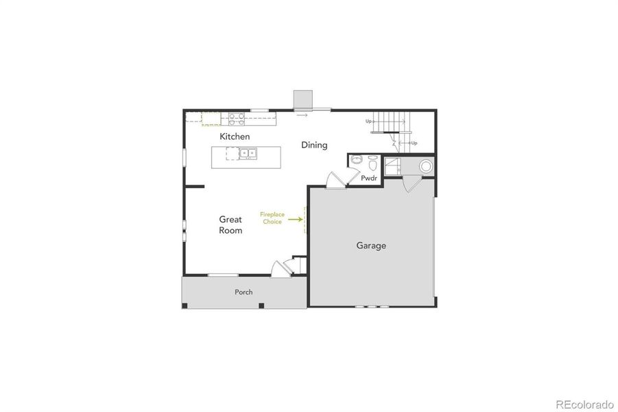 2D floor plan layout of this home in Green Valley Ranch, Aurora, CO (Image 3).