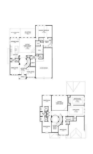 2D floor plan layout of this home in Grange, Katy, TX (Image 3).