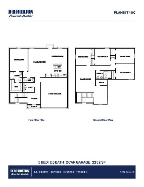 2D floor plan layout for the Callahan by D.R. Horton in The Canopies, Splendora, TX (Image 3).