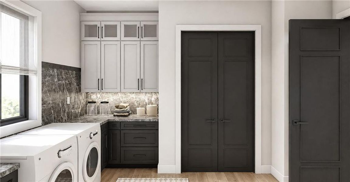 Furnished interior view inside a new home in , Atlanta (Image 22).