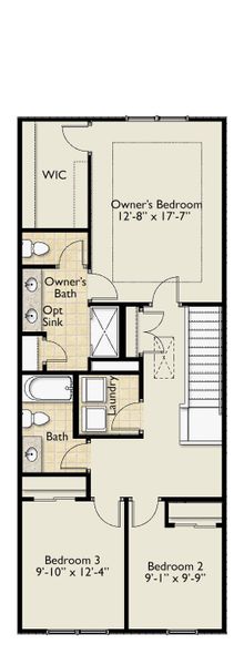 2D floor plan layout of this home in Reidville Town Center, Reidville, SC (Image 3).