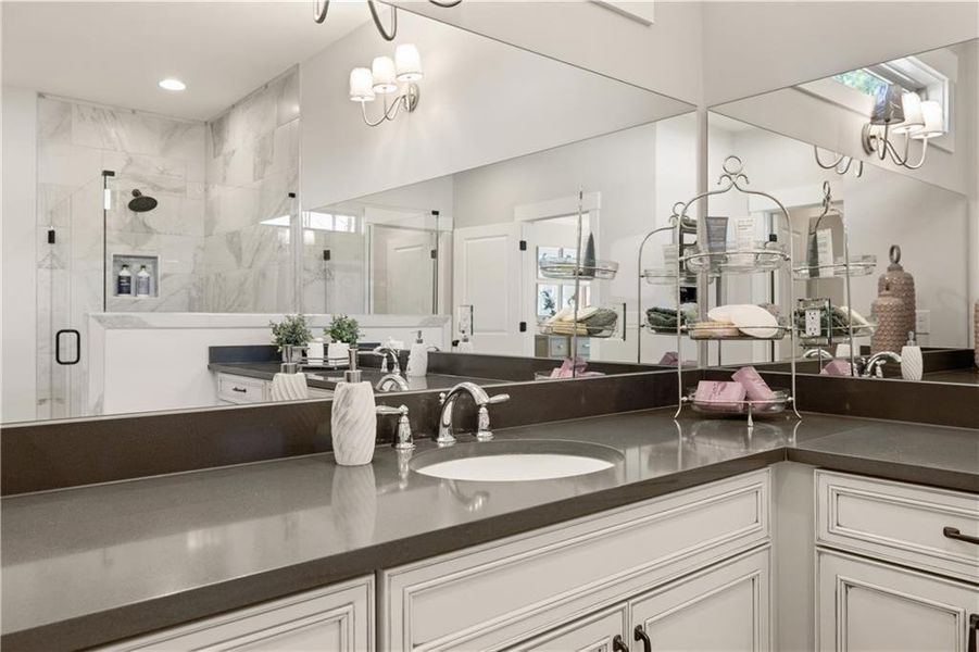 Furnished interior view inside a new home in Soleil Belmont Park, Canton (Image 17). Furnished interior view inside a new home in Soleil Belmont Park, Canton (Image 17).