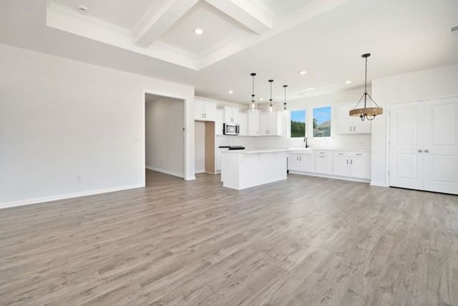 Representative unfurnished interior of a home built from the Shaw by True Homes in Whispering Hills, Locust (Image 11).