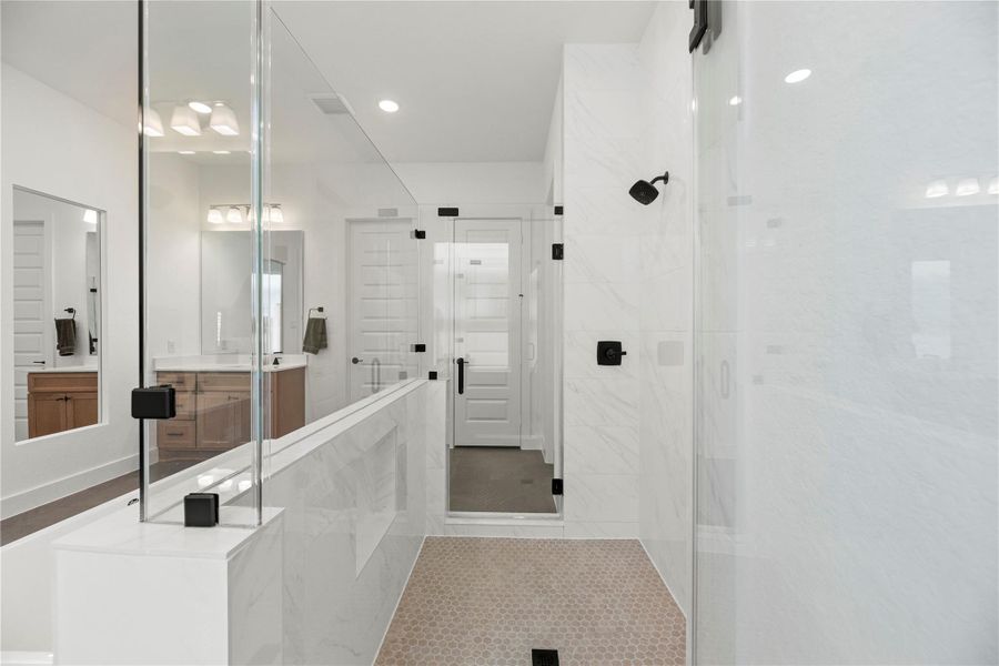 Furnished interior view inside a new home in Bridgeland, Cypress (Image 19).