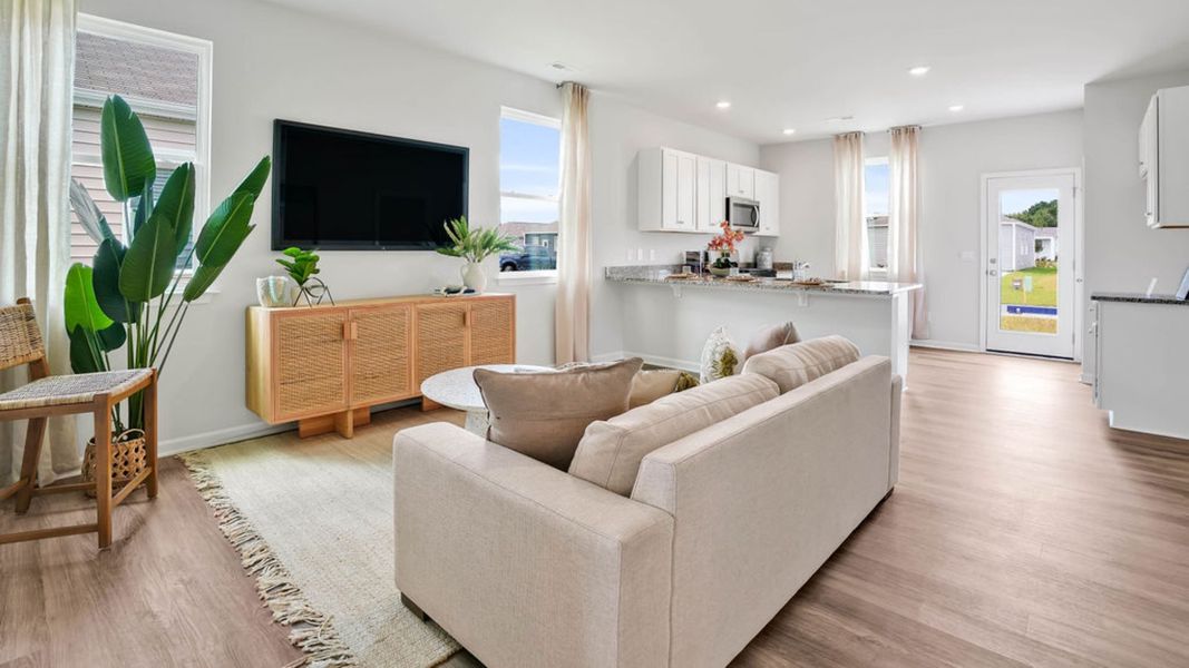 Representative furnished interior of a home built from the LEWIS by D.R. Horton in The Cottages at Blake Farm, Wilmington (Image 16).