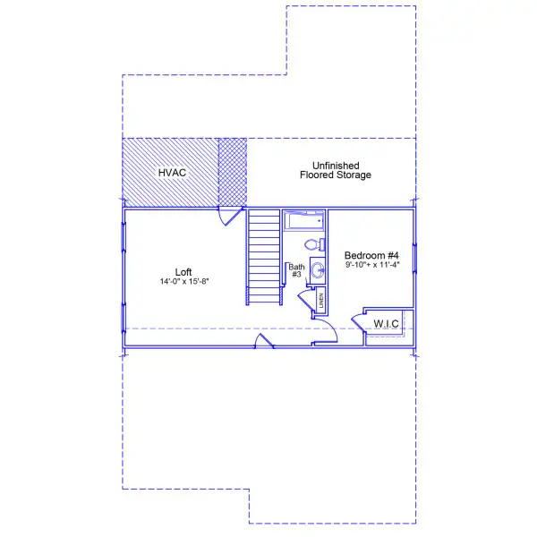 2D floor plan layout of this home in Landmark Commons, Boiling Springs, SC (Image 3).