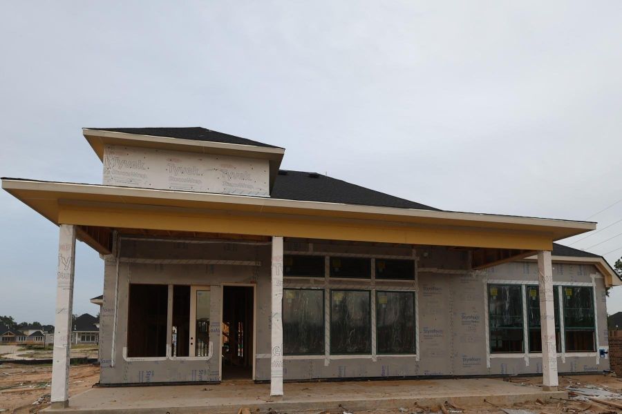 In-progress construction of a new home in Woodson’s Reserve, Spring, TX (Image 7).