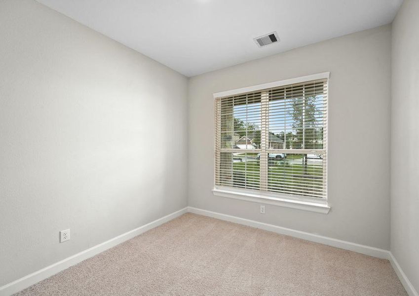 A secondary bedroom window with great natural lighting.