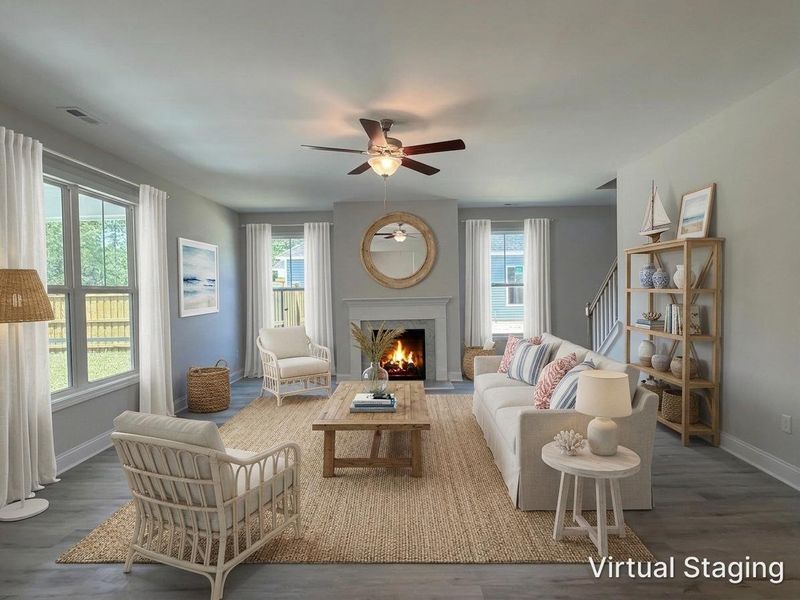 Furnished interior view inside a new home in Sawyer’s Run, Hampstead (Image 5).