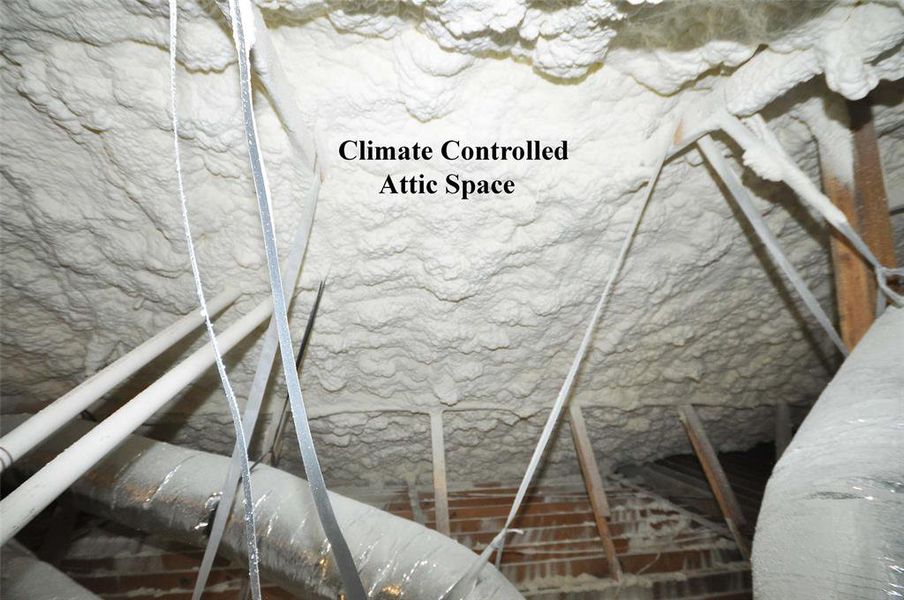 The attic is climate controlled and the HVAC system included an Aprilaire Dehumidifier.