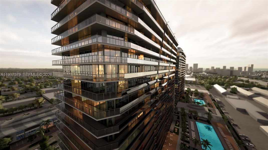 Condo located in Hallandale Beach, FL showcasing its design and architecture (Image 4).