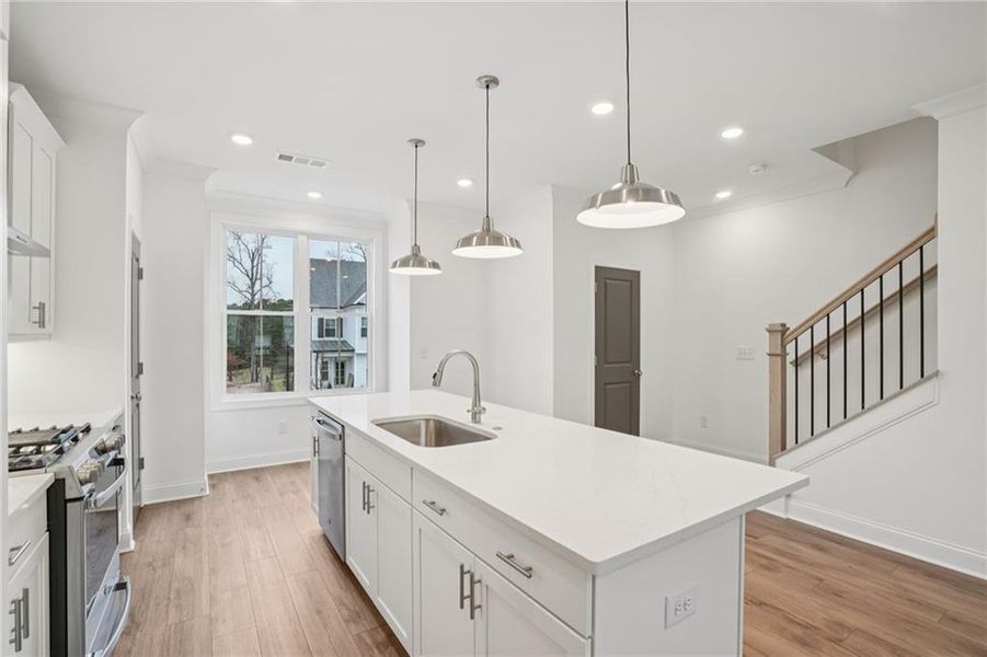 Furnished interior view inside a new home in Palisades Townhomes, Cumming (Image 6).