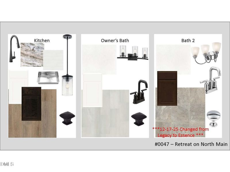 Sample of building materials used in homes in Retreat at North Main, Lillington (Image 19).