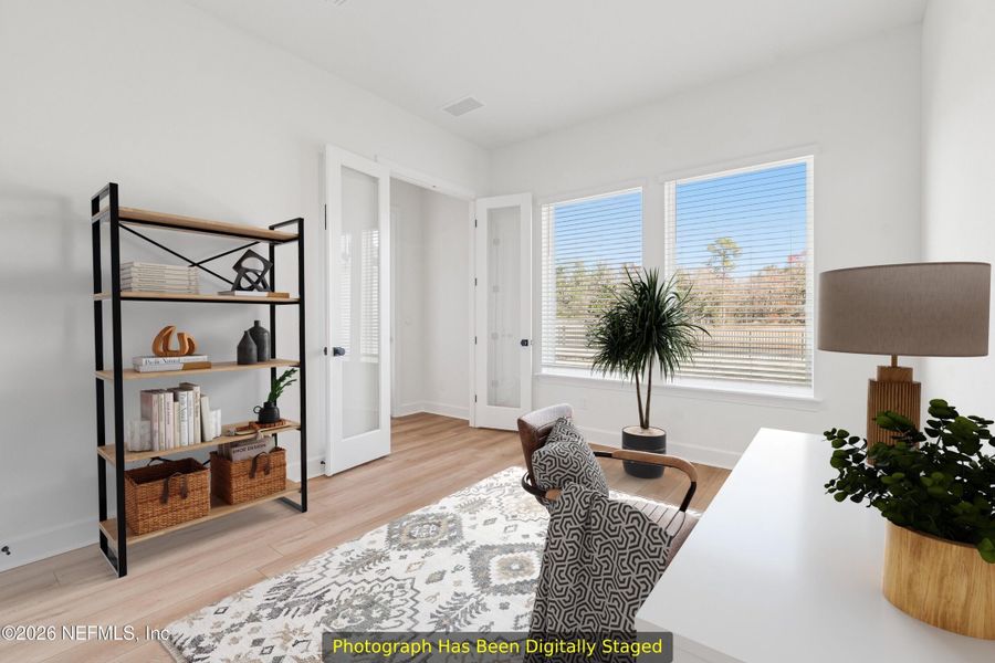 Furnished interior view inside a new home in Granville at eTown 38', Jacksonville (Image 7). Furnished interior view inside a new home in Granville at eTown 38', Jacksonville (Image 7).