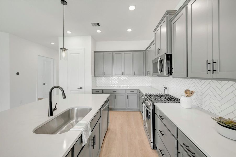Furnished interior view inside a new home in Jordan Ranch - Terrace Collection, Fulshear (Image 13).
