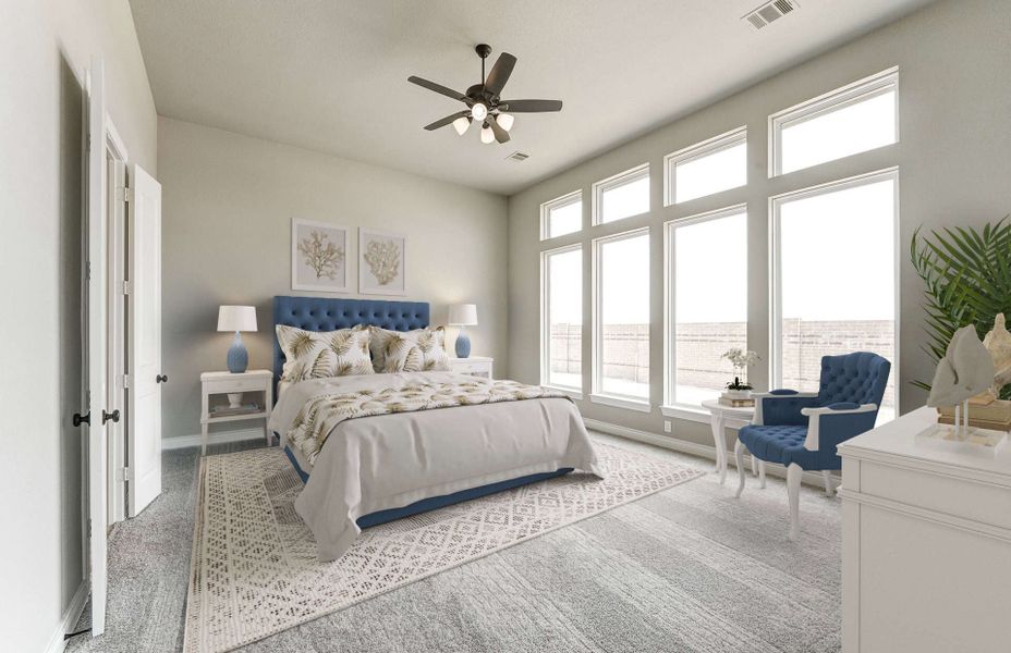 Representative furnished interior of a home built from the 2870 by Ravenna Homes in The Woodlands Hills 65′, Willis (Image 7). Representative furnished interior of a home built from the 2870 by Ravenna Homes in The Woodlands Hills 65′, Willis (Image 7).