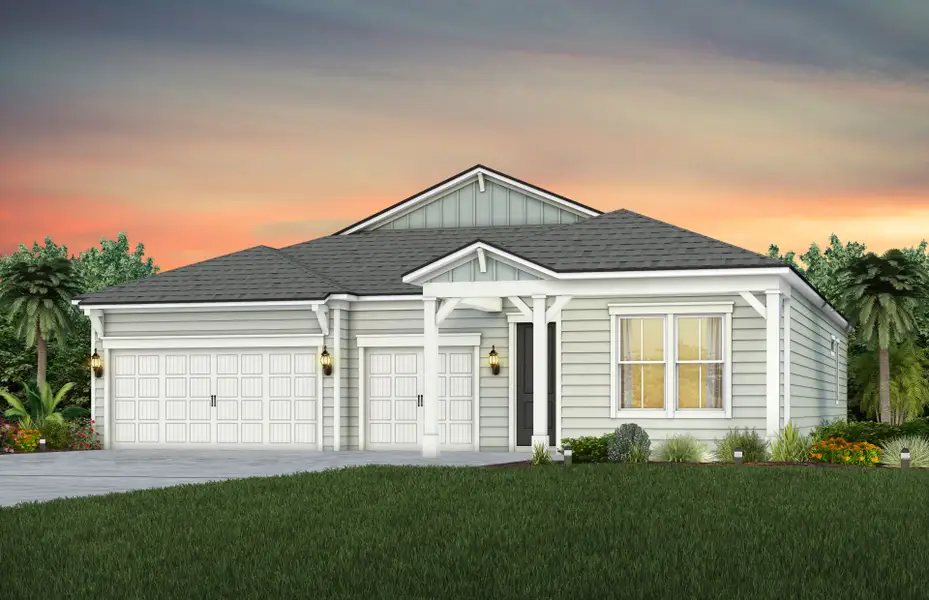 Representative exterior photo of a completed home built from the Mahogany by Pulte Homes in Fiddler's Cove, Kingsland, GA (Image 2). Representative exterior photo of a completed home built from the Mahogany by Pulte Homes in Fiddler's Cove, Kingsland, GA (Image 2).