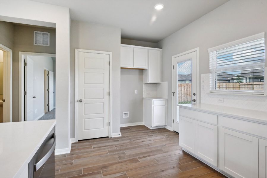 Kitchen in the Medina floorplan at a Meritage Homes community.