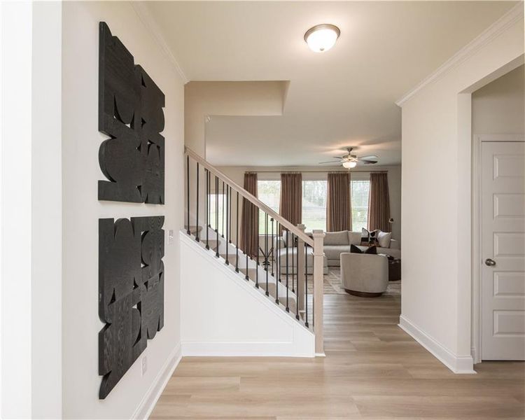 Furnished interior view inside a new home in Highland Park, Stonecrest (Image 4). Furnished interior view inside a new home in Highland Park, Stonecrest (Image 4).