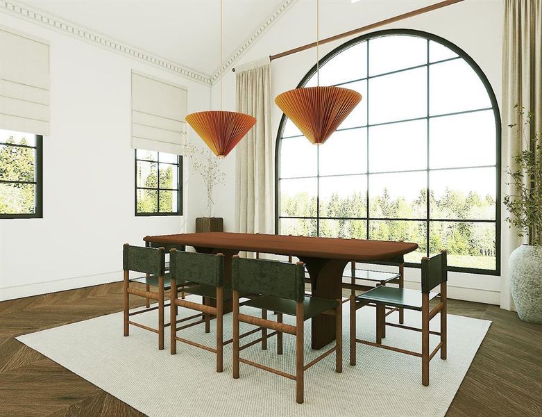 Furnished interior view inside a new home in , Dallas (Image 10).