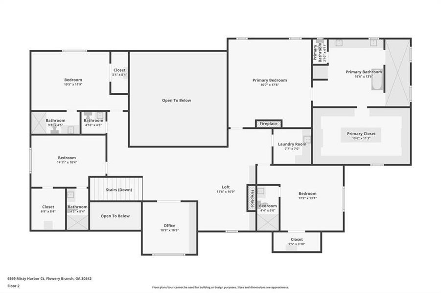 2D floor plan layout of this home in , Flowery Branch, GA (Image 5).
