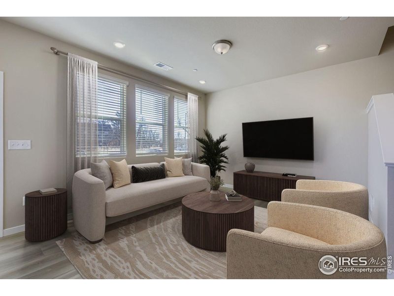 The main level living room