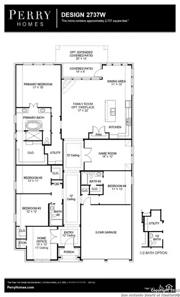 2D floor plan layout of this home in Johnson Ranch 55', Bulverde, TX (Image 4). 2D floor plan layout of this home in Johnson Ranch 55', Bulverde, TX (Image 4).