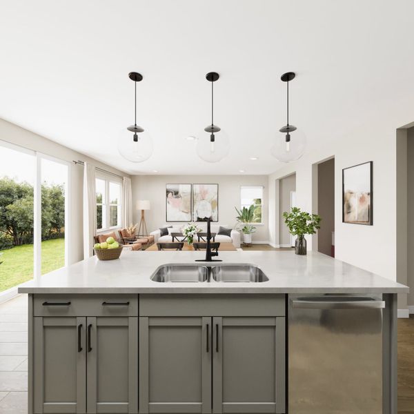 Representative furnished interior of a home built from the Vista by Taylor Morrison in Sugar Creek Alpine Collection, Loveland (Image 5).