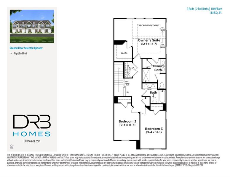 2D floor plan layout of this home in Anna's Pointe, Simpsonville, SC (Image 6).