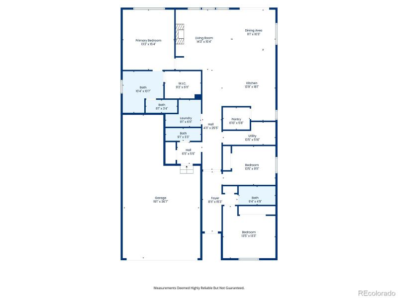 2D floor plan layout of this home in Brighton Crossings, Brighton, CO (Image 6).