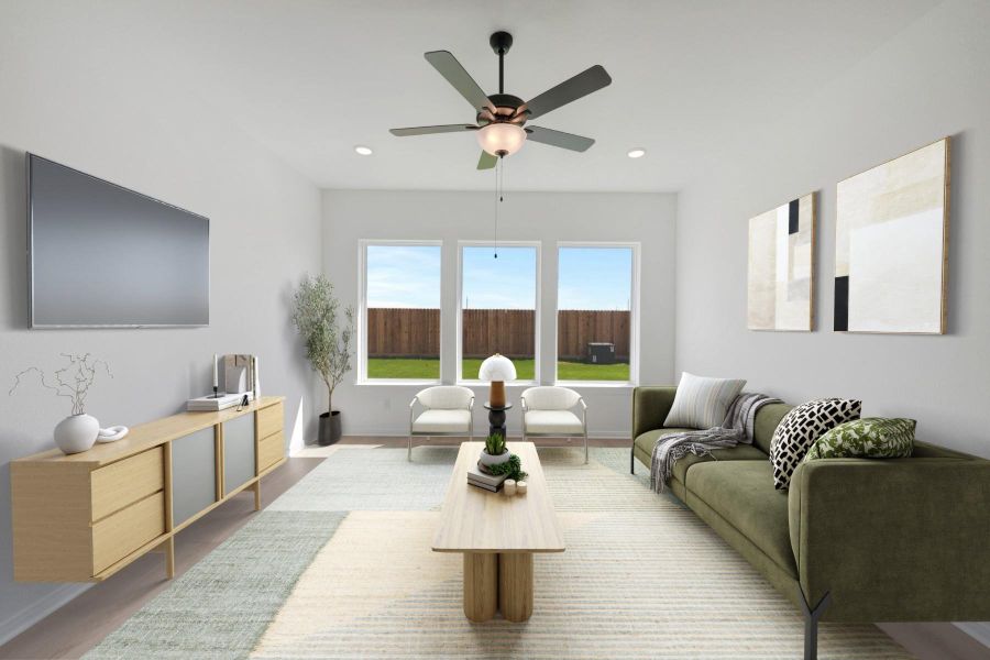 Furnished interior view inside a new home in Jordan Ranch - Terrace Collection, Fulshear (Image 3).