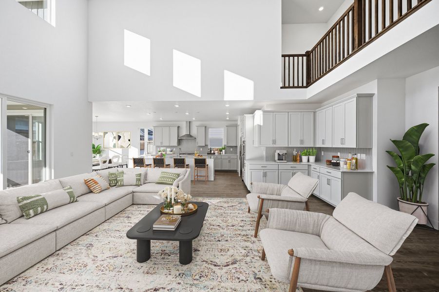 Furnished interior view inside a new home in Trailstone, Arvada (Image 11).