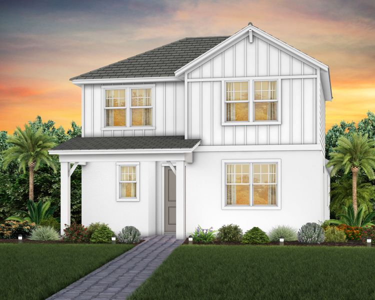 Representative exterior photo of a completed home built from the Kelsey II by Pulte Homes in SeaFlower, Bradenton, FL (Image 10). Representative exterior photo of a completed home built from the Kelsey II by Pulte Homes in SeaFlower, Bradenton, FL (Image 10).