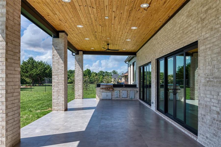 Exterior details and patio area of a home in , Heath (Image 27).