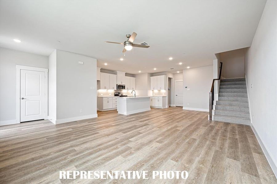 Your new family room is large enough to entertain the entire family! REPRESENTATIVE PHOTO Your new family room is large enough to entertain the entire family! REPRESENTATIVE PHOTO