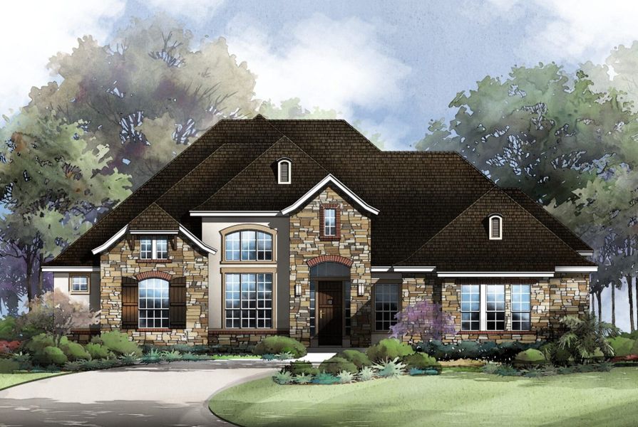 Cheyenne Floor Plan in ClearWater Ranch, Liberty Hill | Sitterle Homes Elevation C