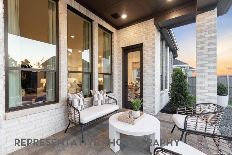 Exterior details and patio area of a home in Alsatian Oaks, Castroville (Image 25). Exterior details and patio area of a home in Alsatian Oaks, Castroville (Image 25).