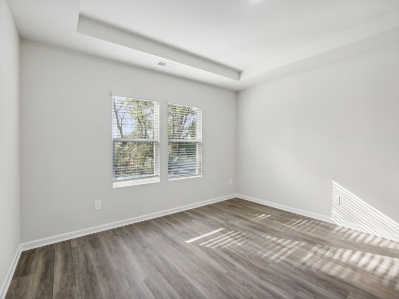 Primary bedroom in the Chandler floorplan at 253 White Birch Lane in Angier, NC.