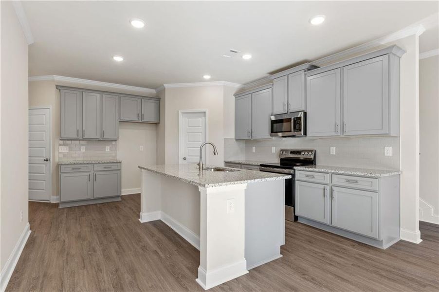 Furnished interior view inside a new home in Mulberry Summit, Flowery Branch (Image 6). Furnished interior view inside a new home in Mulberry Summit, Flowery Branch (Image 6).